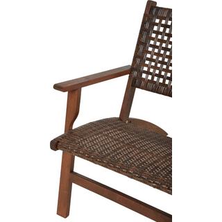 mutoni Salon de jardin Sonora marron (lot de 3)  