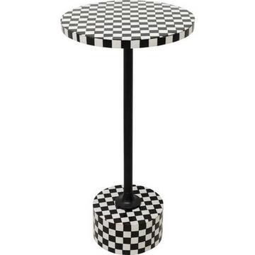 Table d'appoint Domero Chess noir rond 25cm