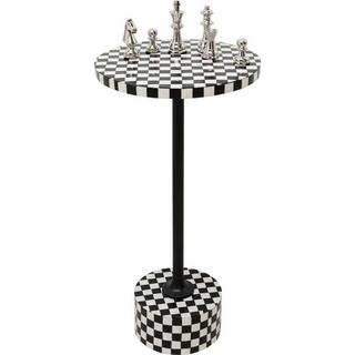 KARE Design Beistelltisch Domero Chess rund 25cm  