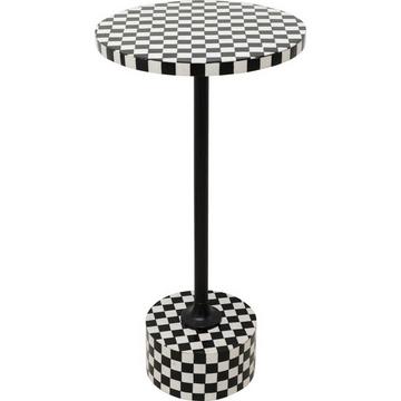 Table d&#039;appoint Domero Chess noir rond 25cm