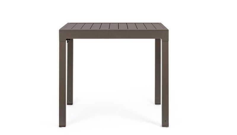 mutoni Table à rallonge de jardin Pelagius 83-166x80 café  