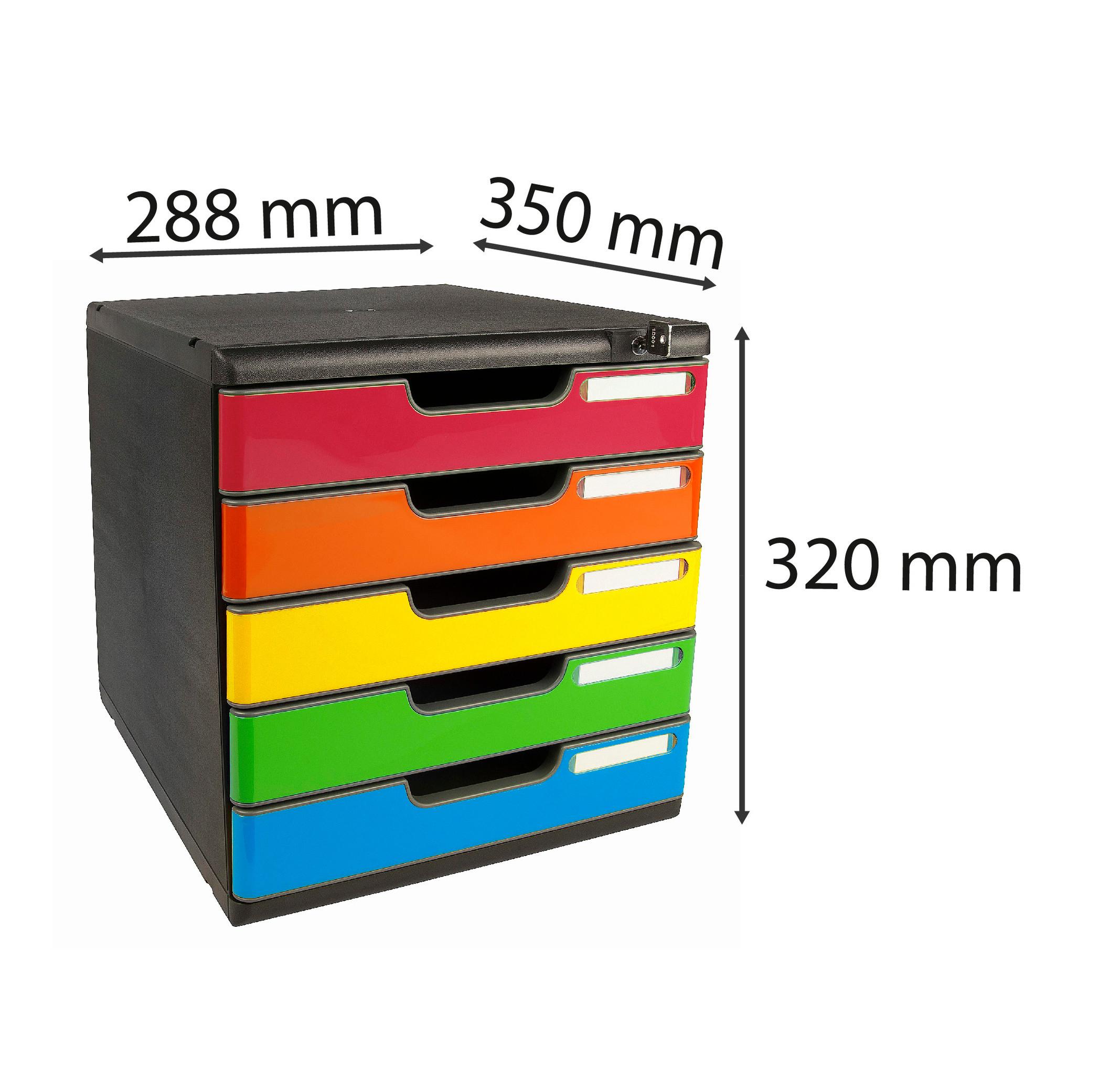 Exacompta Cassettiera Modulo Iderama 5 cassetti con serratura  