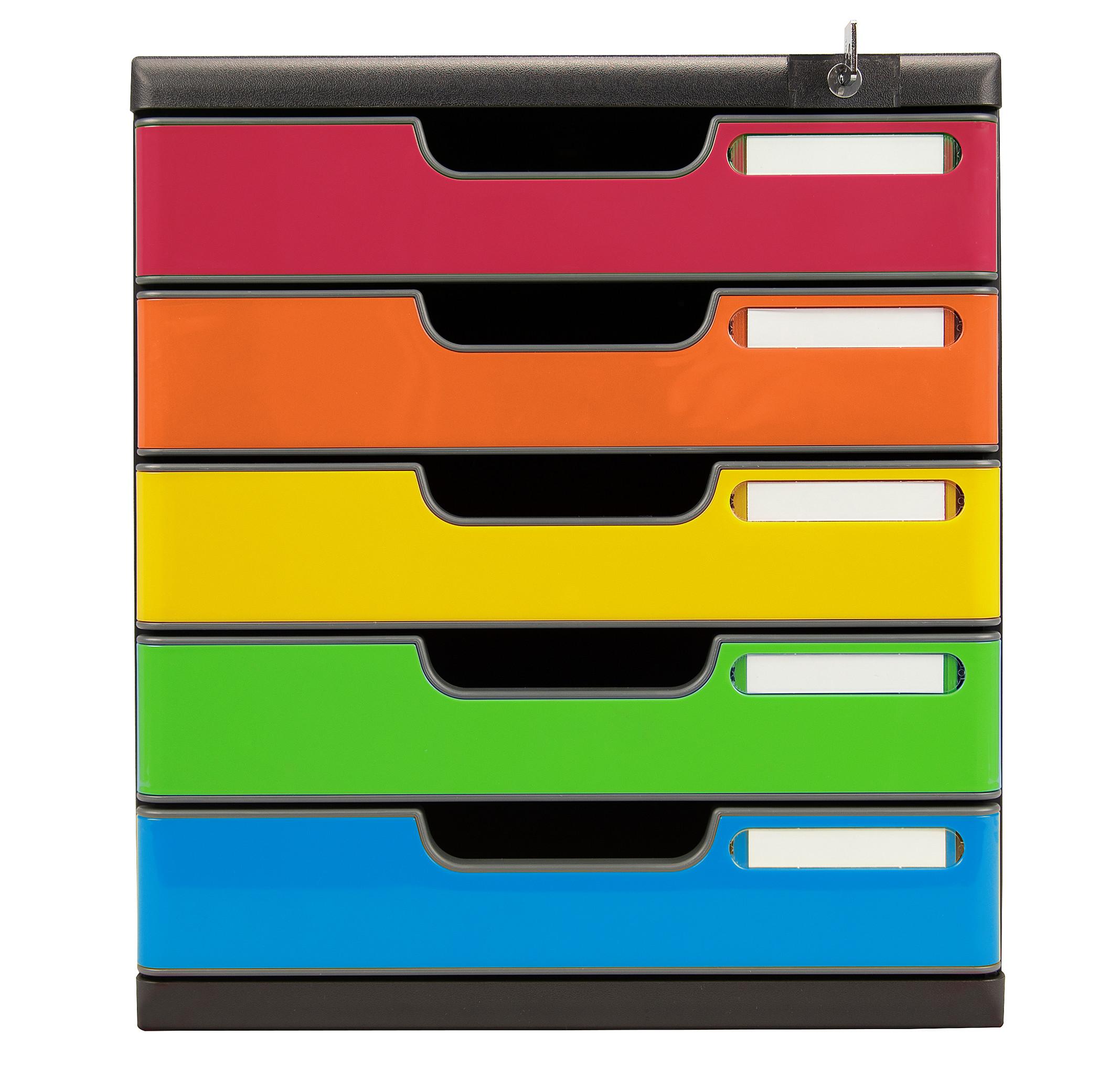 Image of Schubladenbox MODULO A4, 5 abschließbare Schubladen Schubladenbox MODULO A4, 5 abschließbare Schubladen