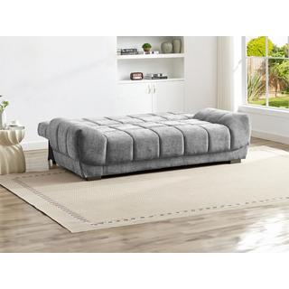 Vente-unique Sofa 3-Sitzer mit Schlaffunktion - Stoff - Grau - FERLI  