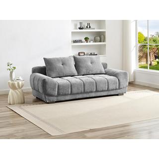 Vente-unique Sofa 3-Sitzer mit Schlaffunktion - Stoff - Grau - FERLI  