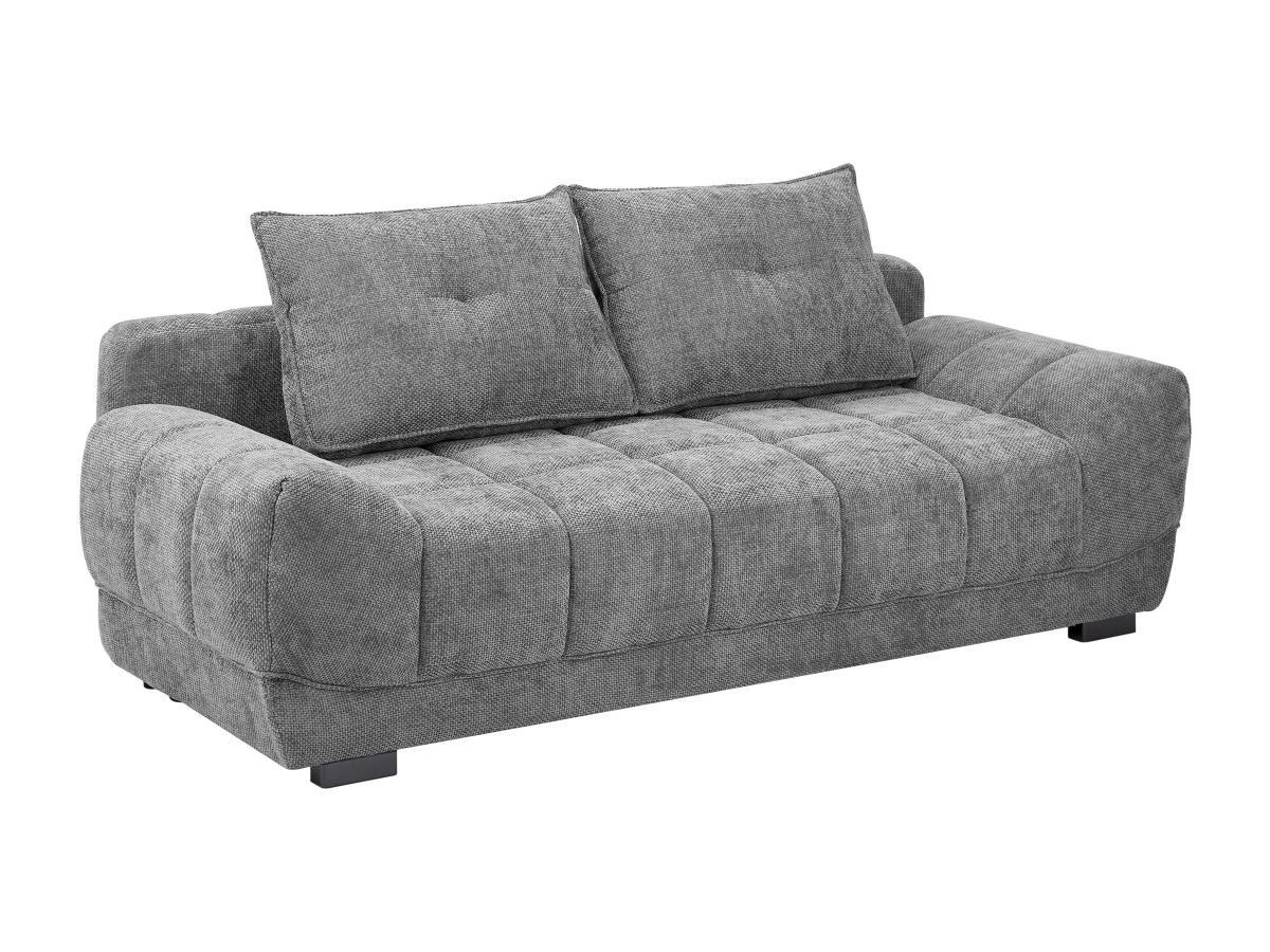 Vente-unique Sofa 3-Sitzer mit Schlaffunktion - Stoff - Grau - FERLI  