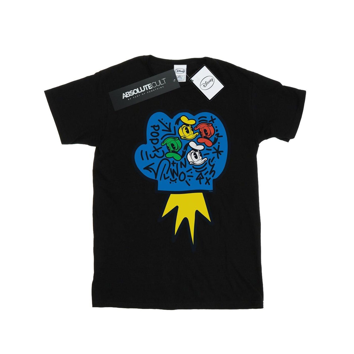 Image of Donald Duck Pop Fist Tshirt Herren Schwarz XL