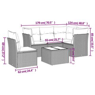 VidaXL Garten sofagarnitur poly-rattan  