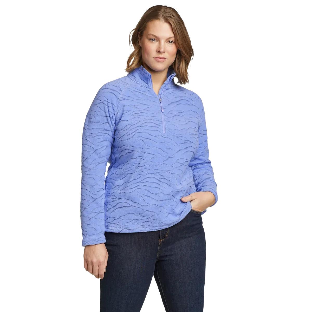 Image of Quest Fleeceoberteil Mit Kurzem Reißverschluss Raglanärmel Unisex Viola XL