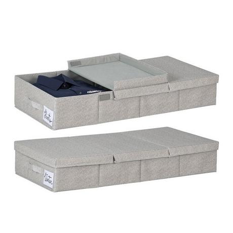 B2X Commode sous le lit avec couvercle, lot de 2  