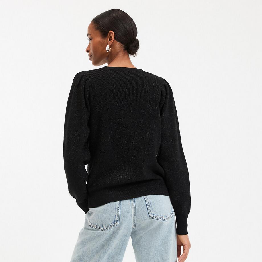 La Redoute Collections Pull Col Rond à Manches Bouffantes  