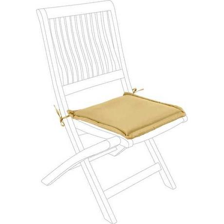 mutoni Coussin de chaise de jardin pour assise carrée moutarde  