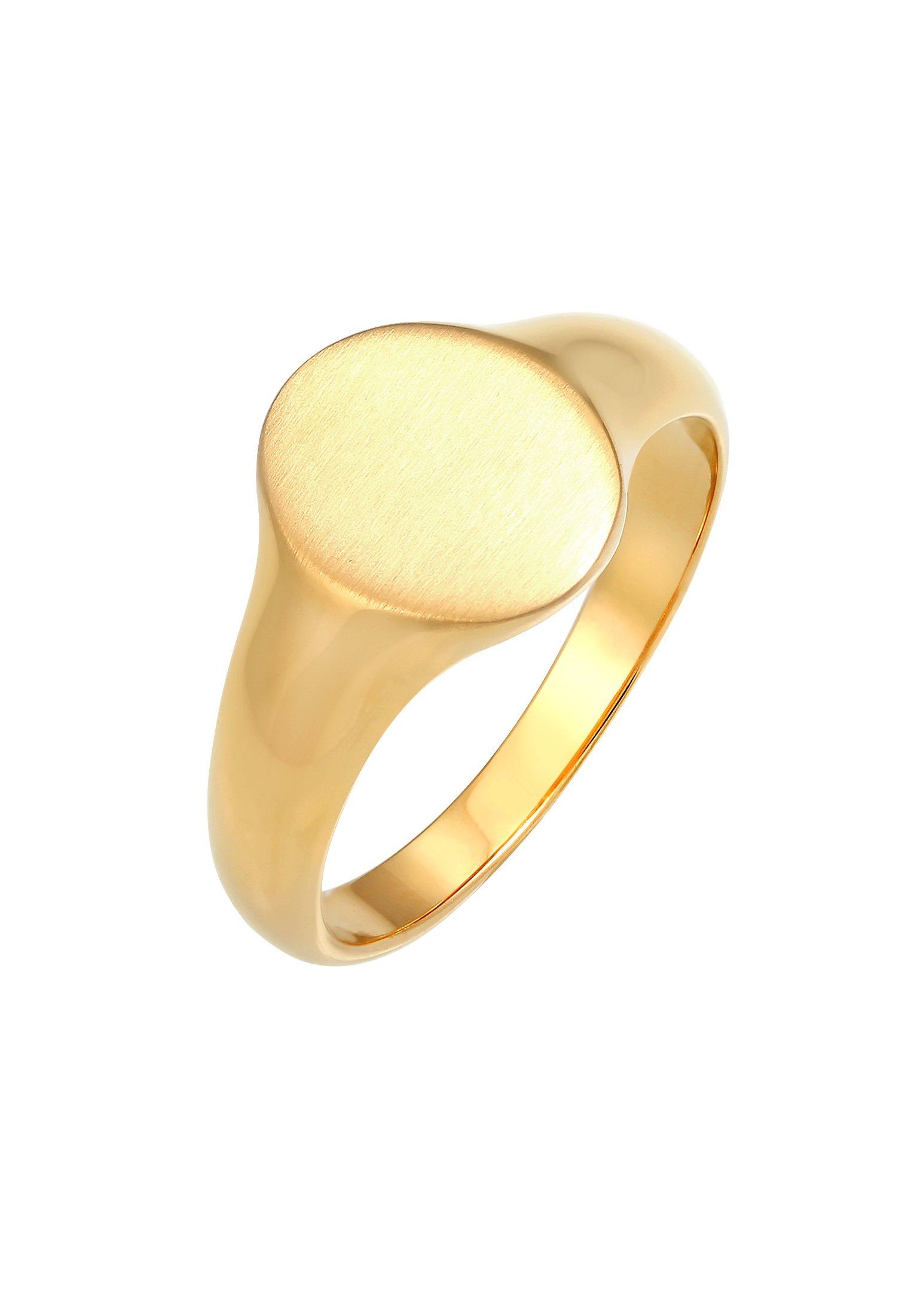 Image of Ring Basic Cool Siegelring Matt Damen Gold 56mm