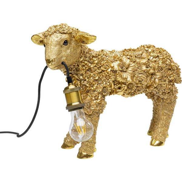 KARE Design Tischleuchte Animal Flower Sheep gold 36  