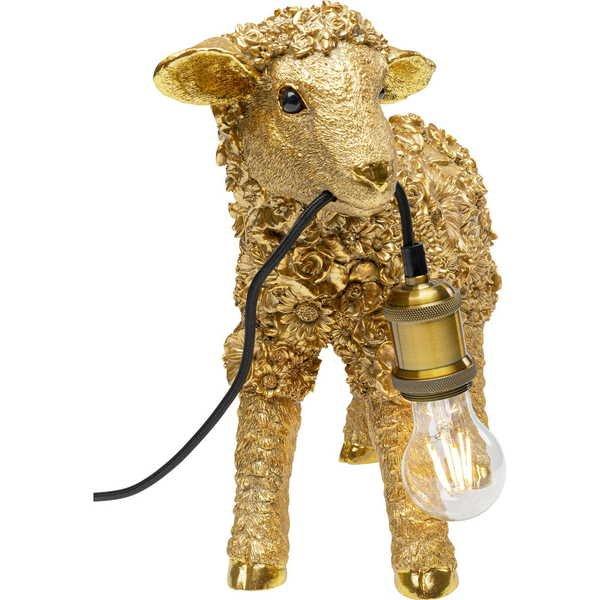 KARE Design Tischleuchte Animal Flower Sheep gold 36  