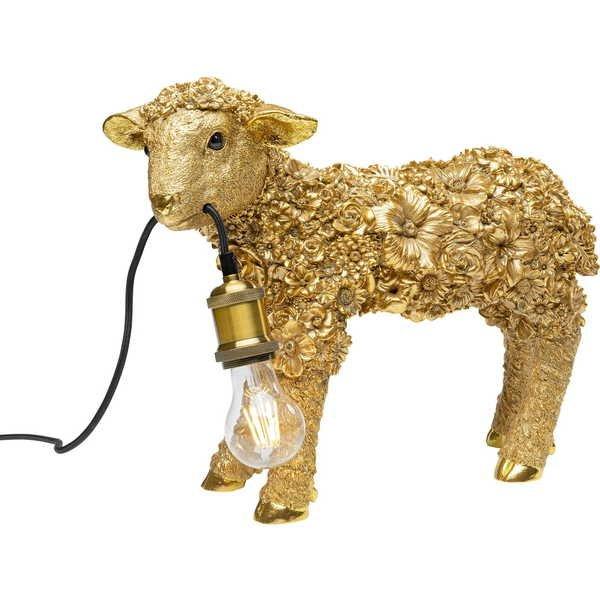 KARE Design Tischleuchte Animal Flower Sheep gold 36  