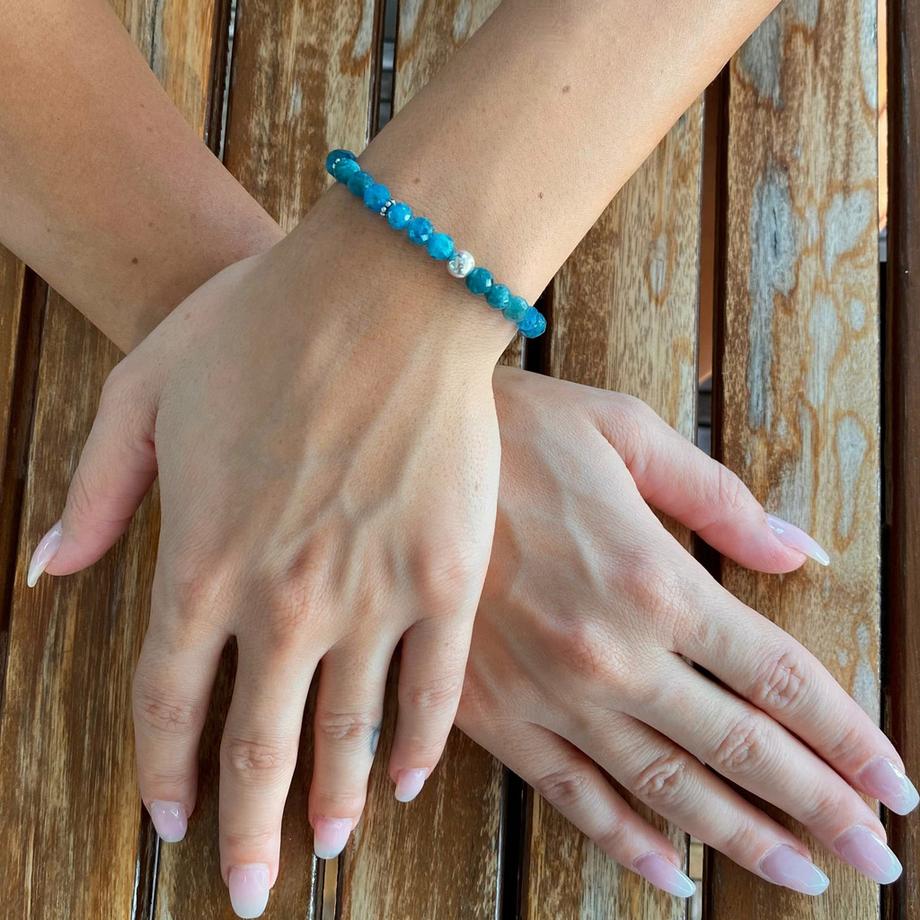 Balibay  Bracelet Amei avec apatite et argent sterling 925 