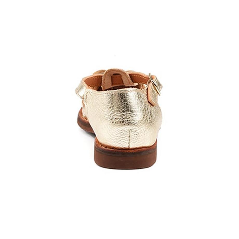 MAPACHE Medusa-37 Sandali in Pelle Metallizzata Intrecciata  