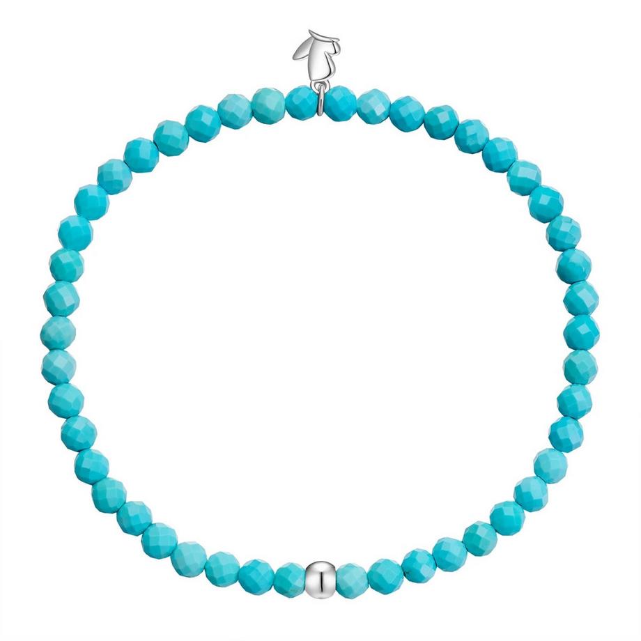Edelsteinarmband Edelstahl Türkis (rek.)