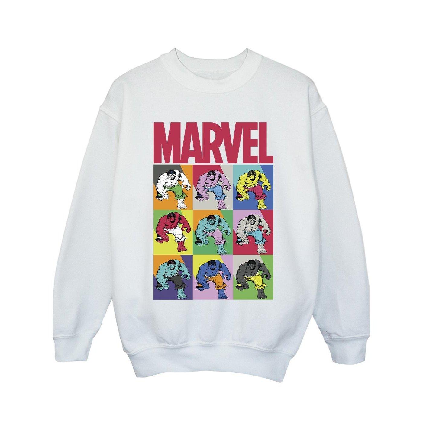 Image of Hulk Pop Art Sweatshirt Unisex Weiss 140/146