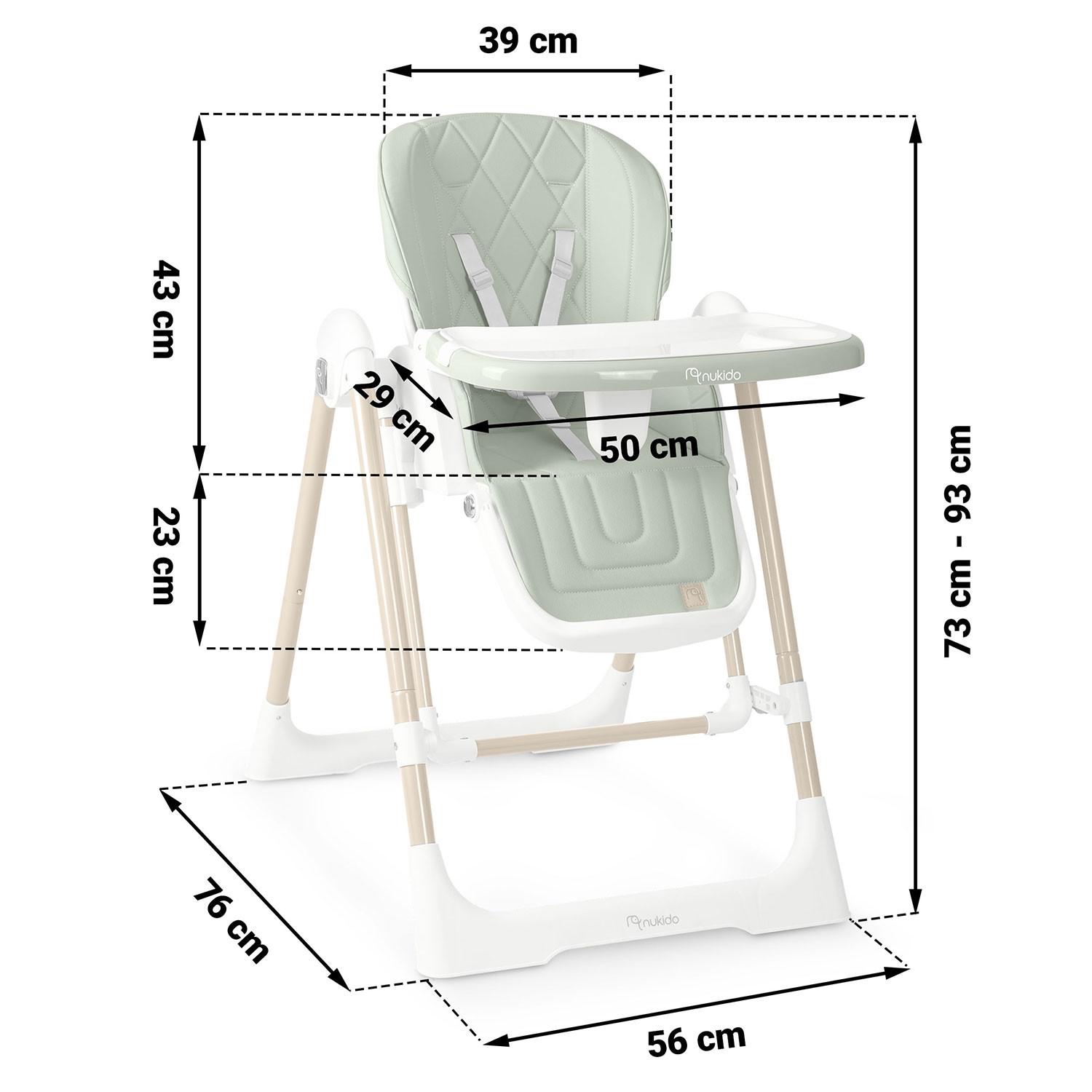B2X  Chaise d'alimentation Nukido Elite, verte 
