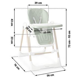 B2X  Chaise d'alimentation Nukido Elite, verte 
