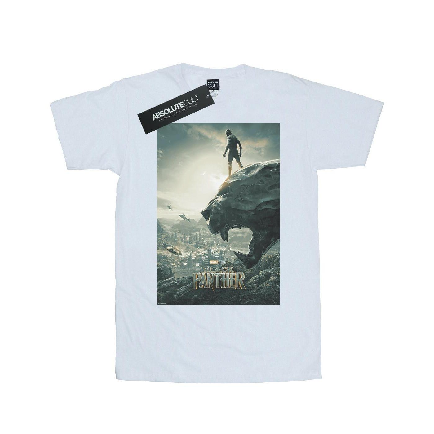 Image of Black Panther Poster Tshirt Damen Weiss XXL