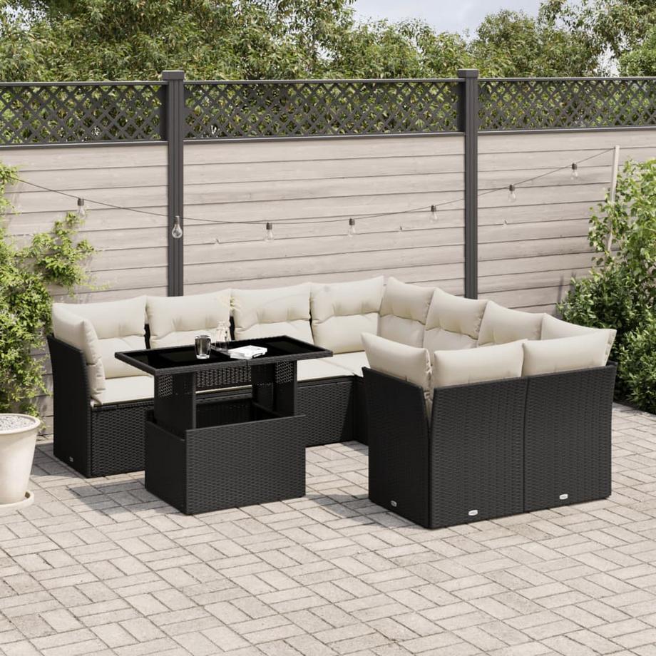 VidaXL Ensemble de canapés de jardin rotin synthétique  