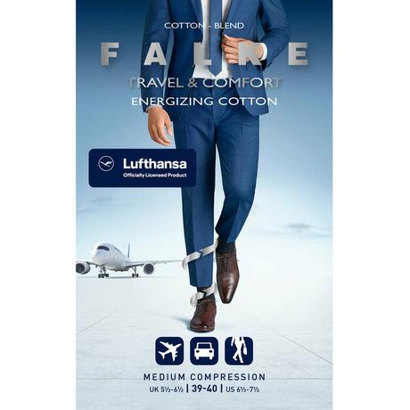 FALKE Travel & Comfort Medium Energizing Cotton Kniestrumpf  