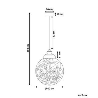 Beliani Hängeleuchte aus Glas Modern BENI  