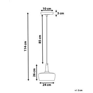 Beliani Lampe suspension en Plâtre Industriel BURANO  