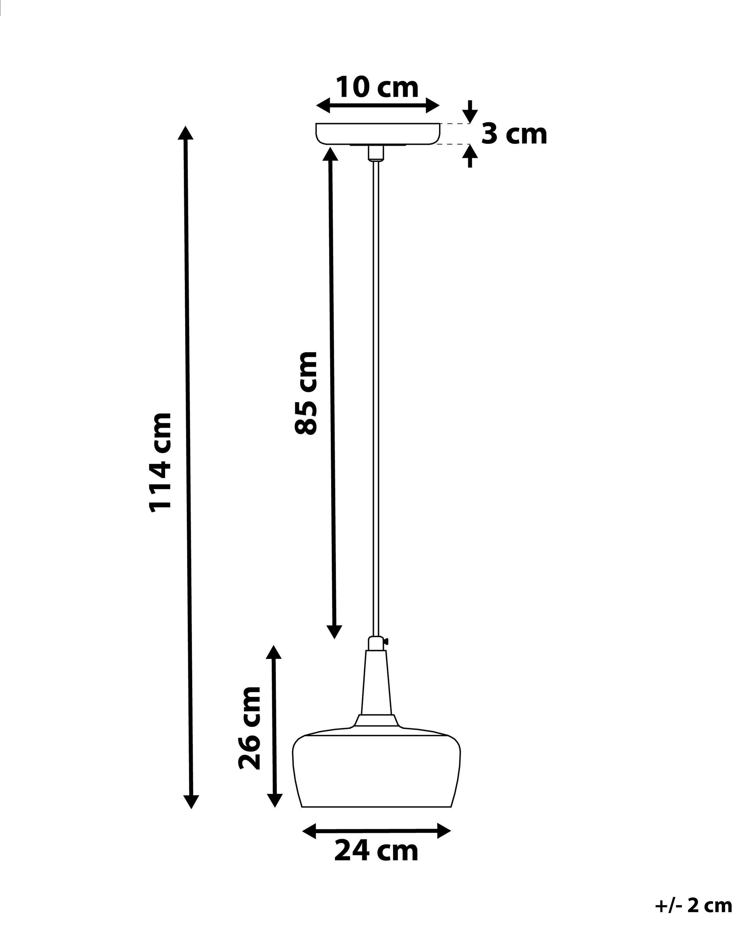 Beliani Lampe suspension en Plâtre Industriel BURANO  