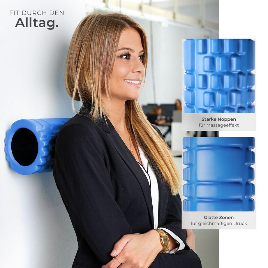 Tectake  Rouleau de massage en mousse  avec zones à picots pour un massage profond 