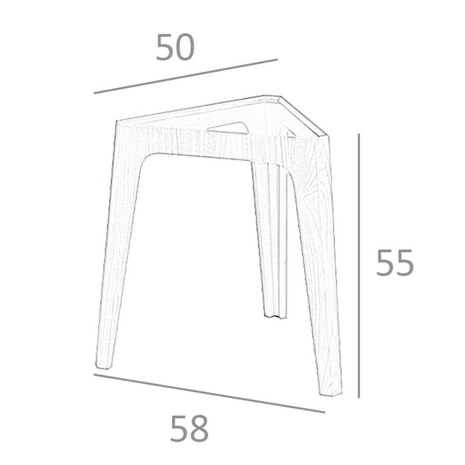 ANGEL CERDA Table d'angle triangulaire en verre trempé et noyer  