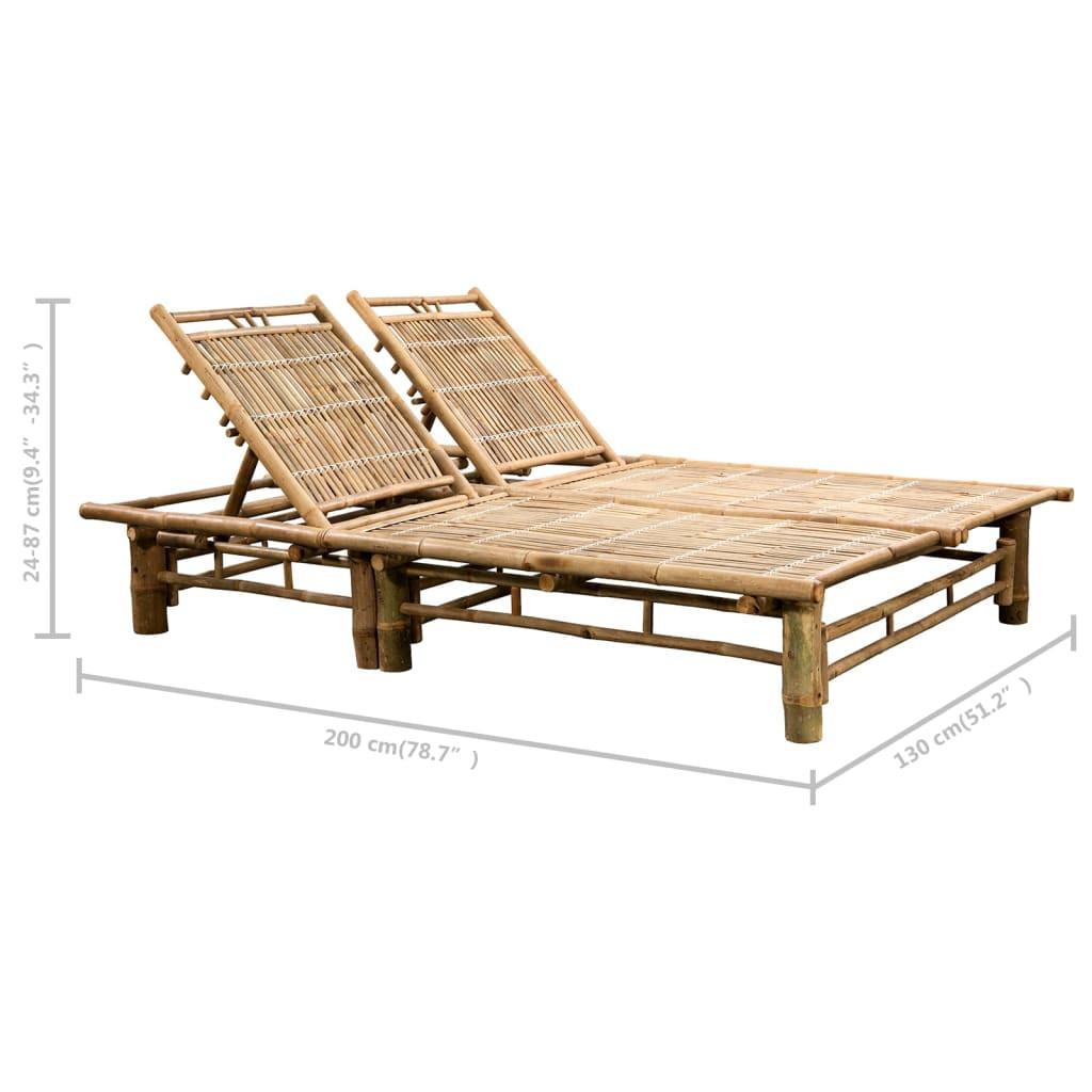 VidaXL Chaise longue bambou  