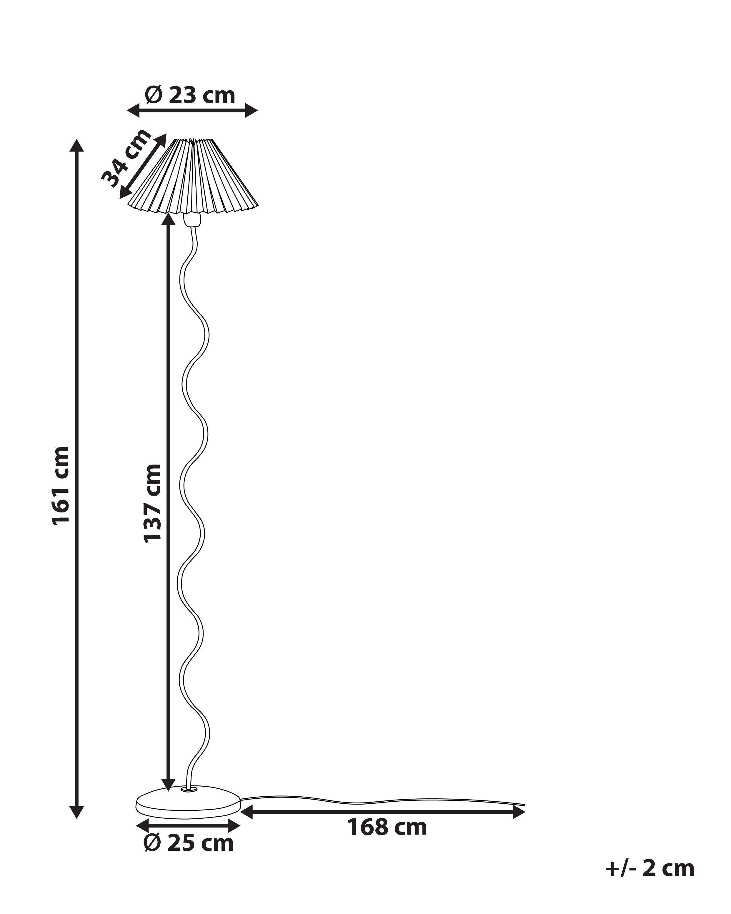 Beliani Lampada da pavimento en Ferro Rustico JIKAWO  