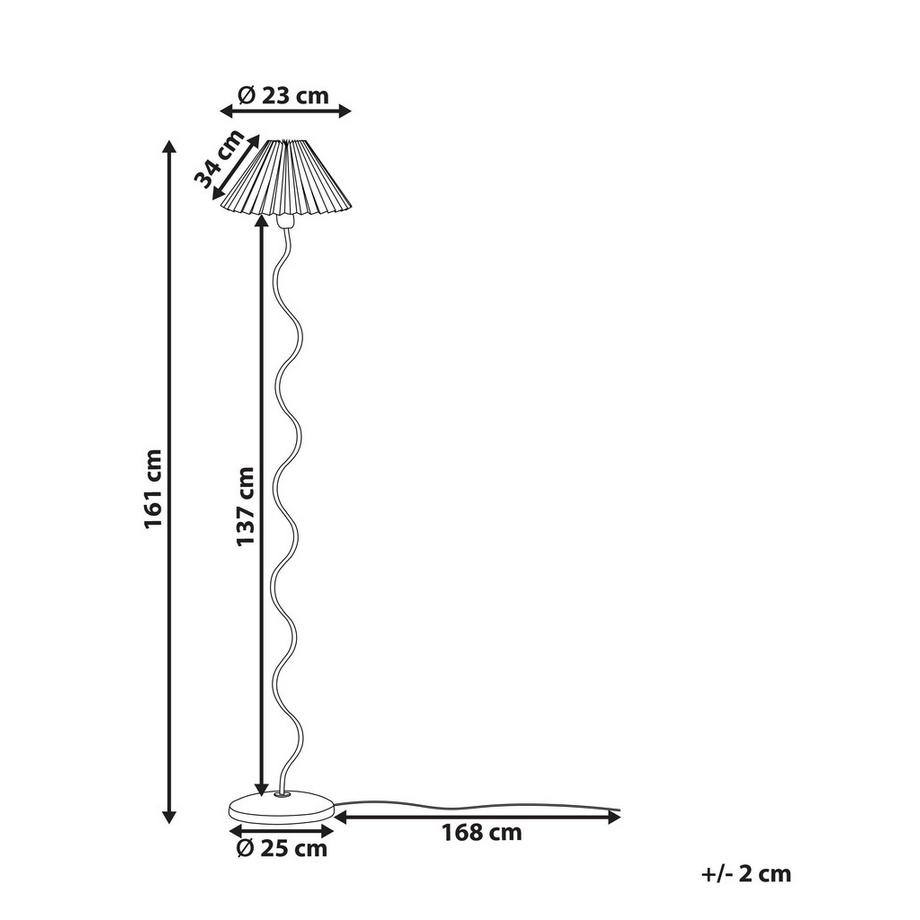 Beliani Stehlampe aus Eisen Retro JIKAWO  