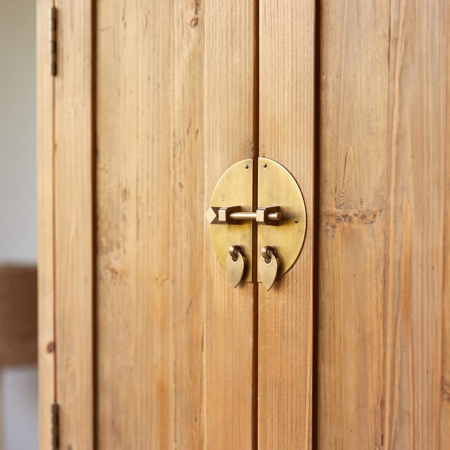 Tikamoon Armoire enfant en pin massif recyclé naturel Yuki  