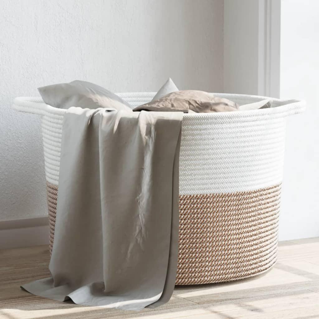 VidaXL Panier à linge coton  