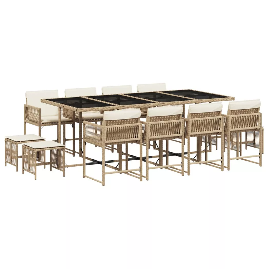 VidaXL - Garten essgruppe poly-rattan, One Size, Beige
