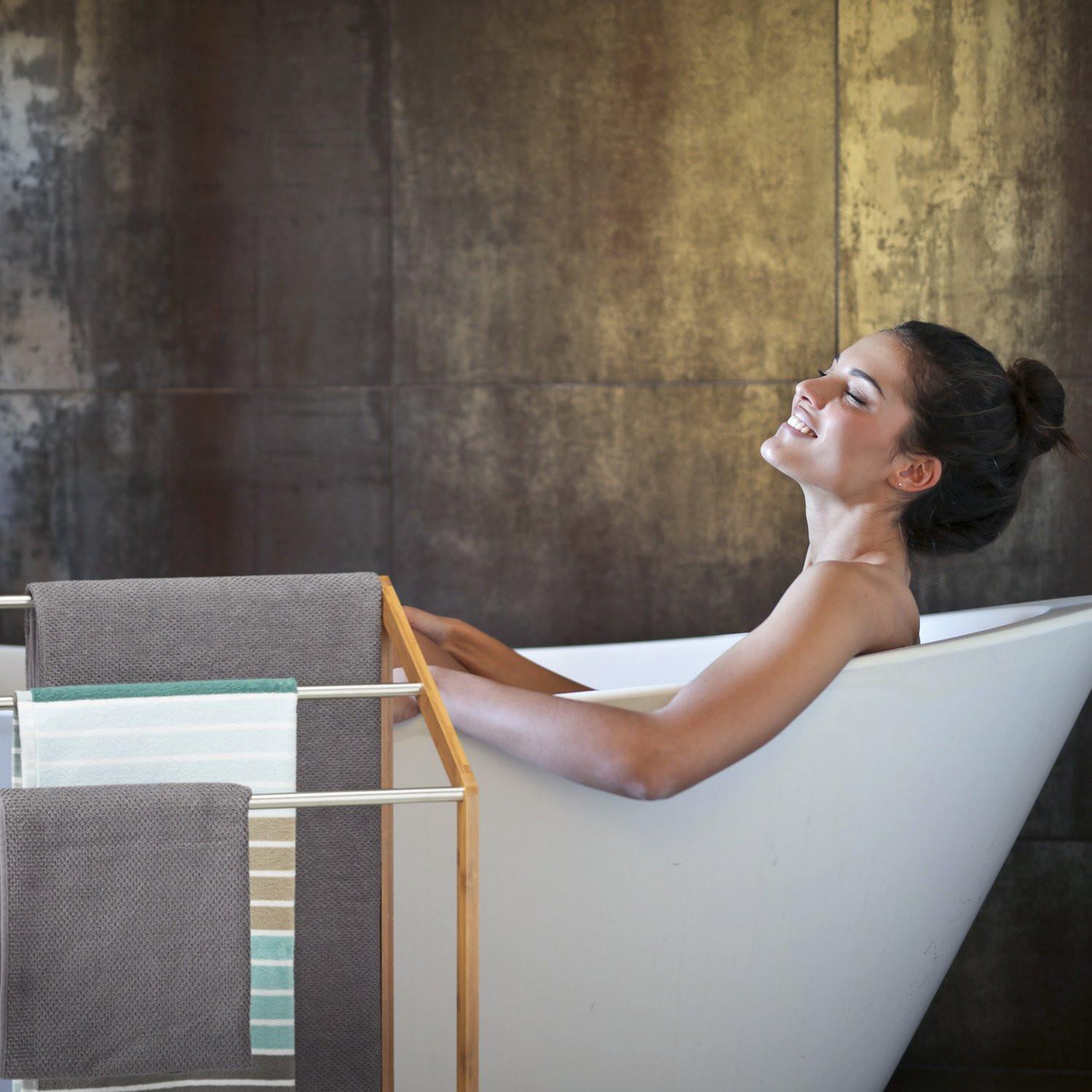 B2X Handtuchhalter Bambus 3 Stangen  