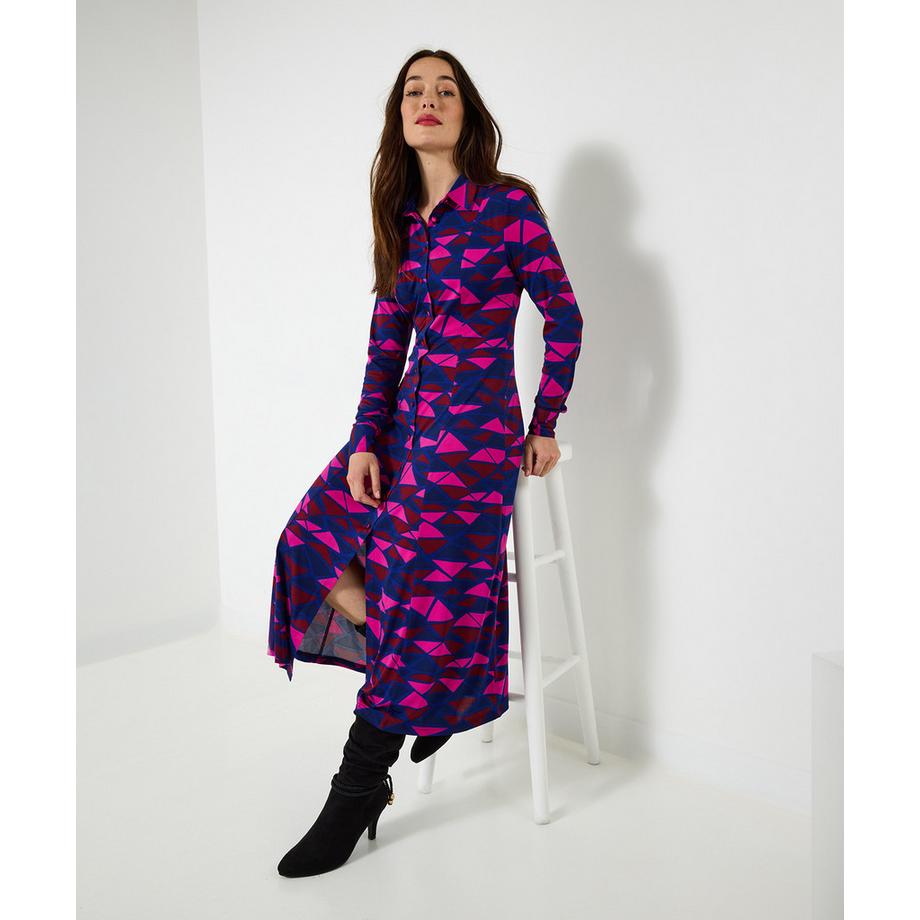 Joe Browns Robe-chemise midi Imprimé graphique rétro  