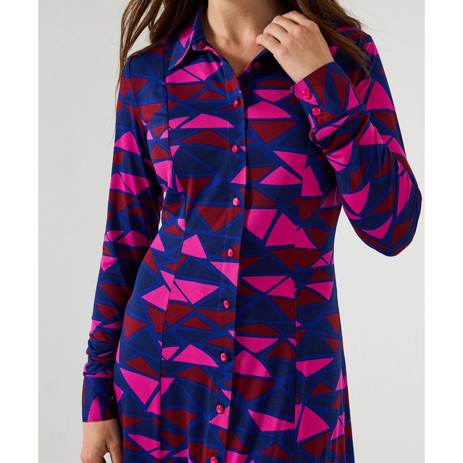 Joe Browns Robe-chemise midi Imprimé graphique rétro  