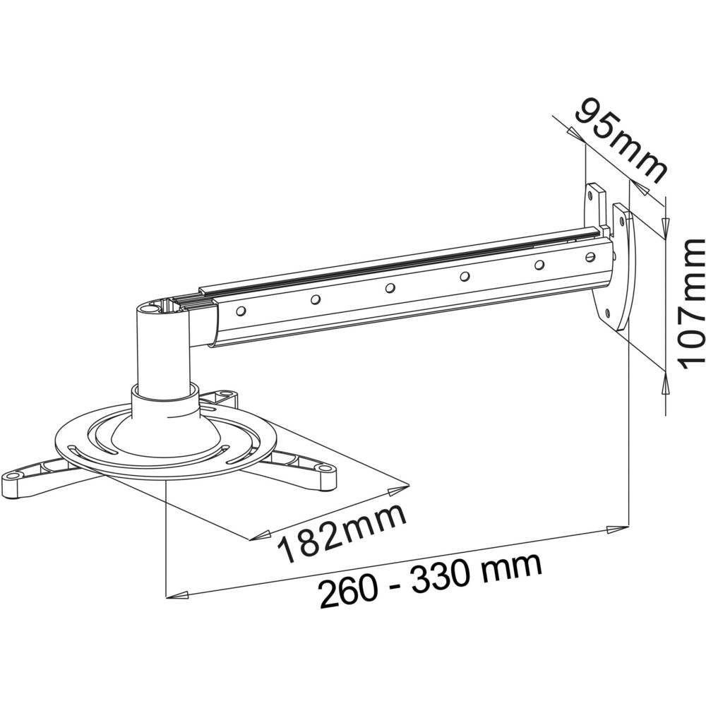 My Wall  myWall Beamer Wandhalterung, Lochkreisdurchmesser max. 35 cm, bis 15 kg 