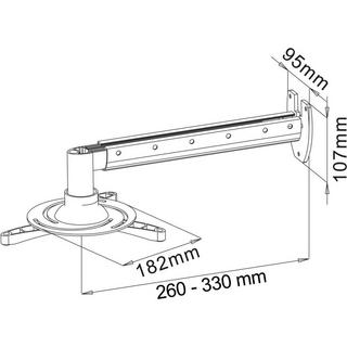 My Wall  myWall Beamer Wandhalterung, Lochkreisdurchmesser max. 35 cm, bis 15 kg 