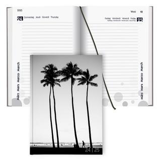 Biella Agenda scolaire mydiary 1 jour par page, ouatiné, Black & White  