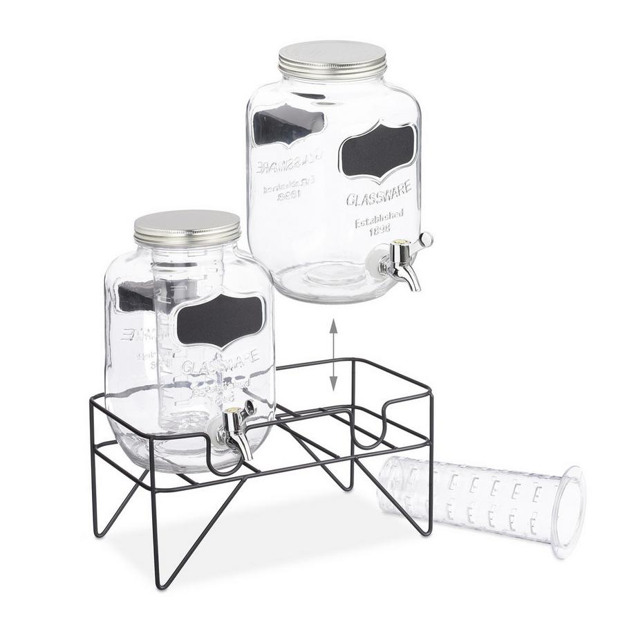 Northix 2er-Set Getränkepumpen 4L mit Ständer  