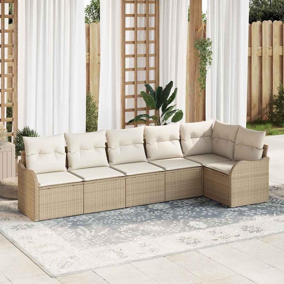 VidaXL Set Divano da Giardino Polyrattan  