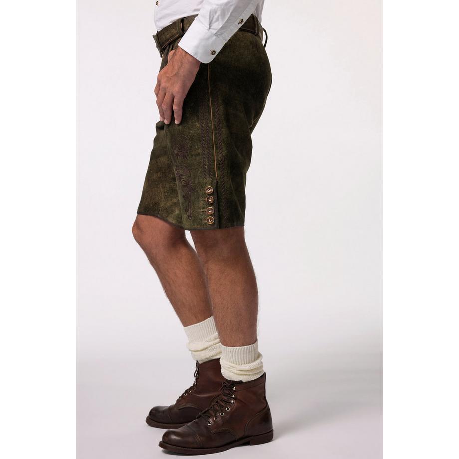 JP1880 Lederhosen in pelle di capra con ricami tradizionali  