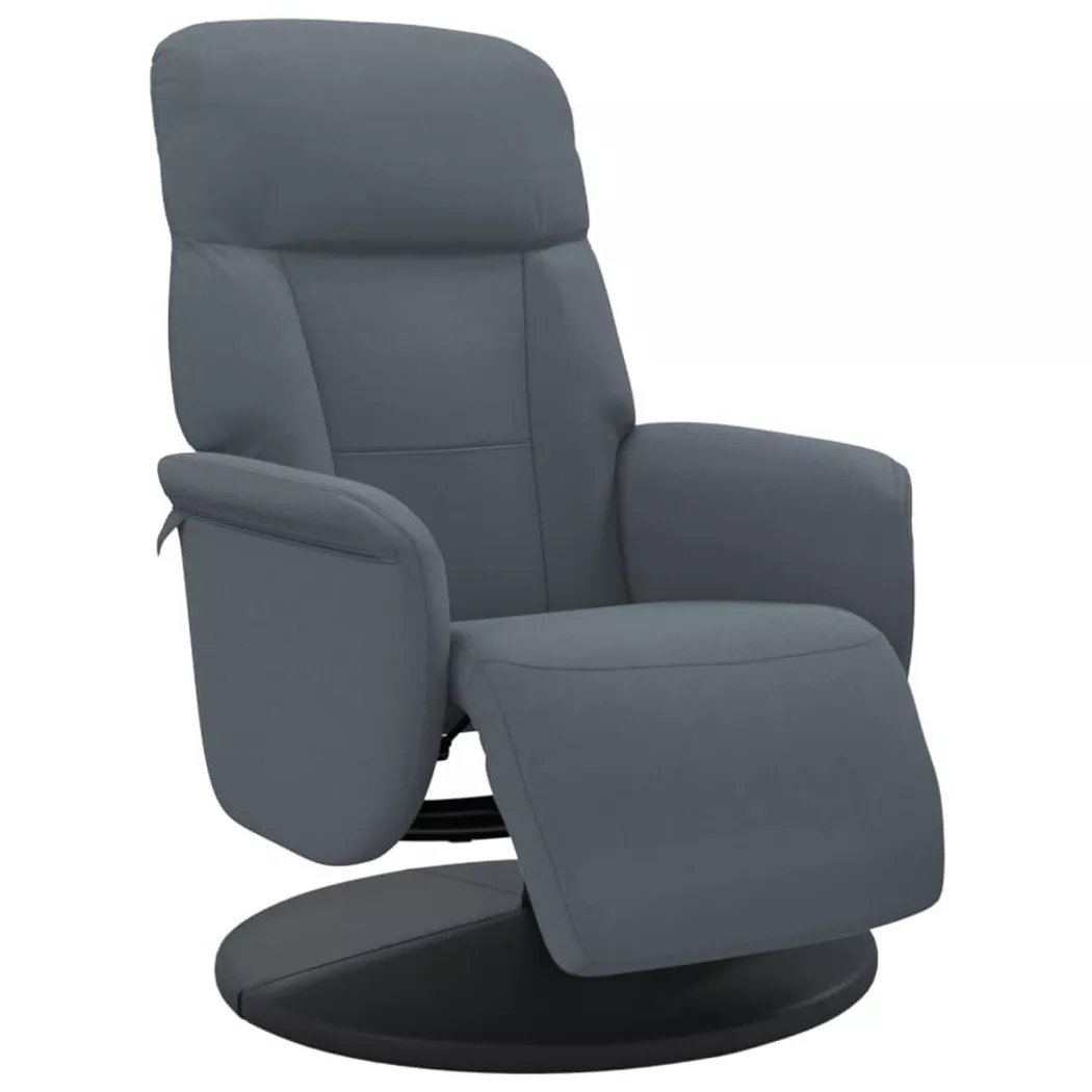 Fauteuil inclinable avec repose pied gris foncé velours